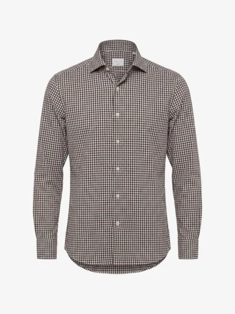 Xacus gingham-check cotton shirt