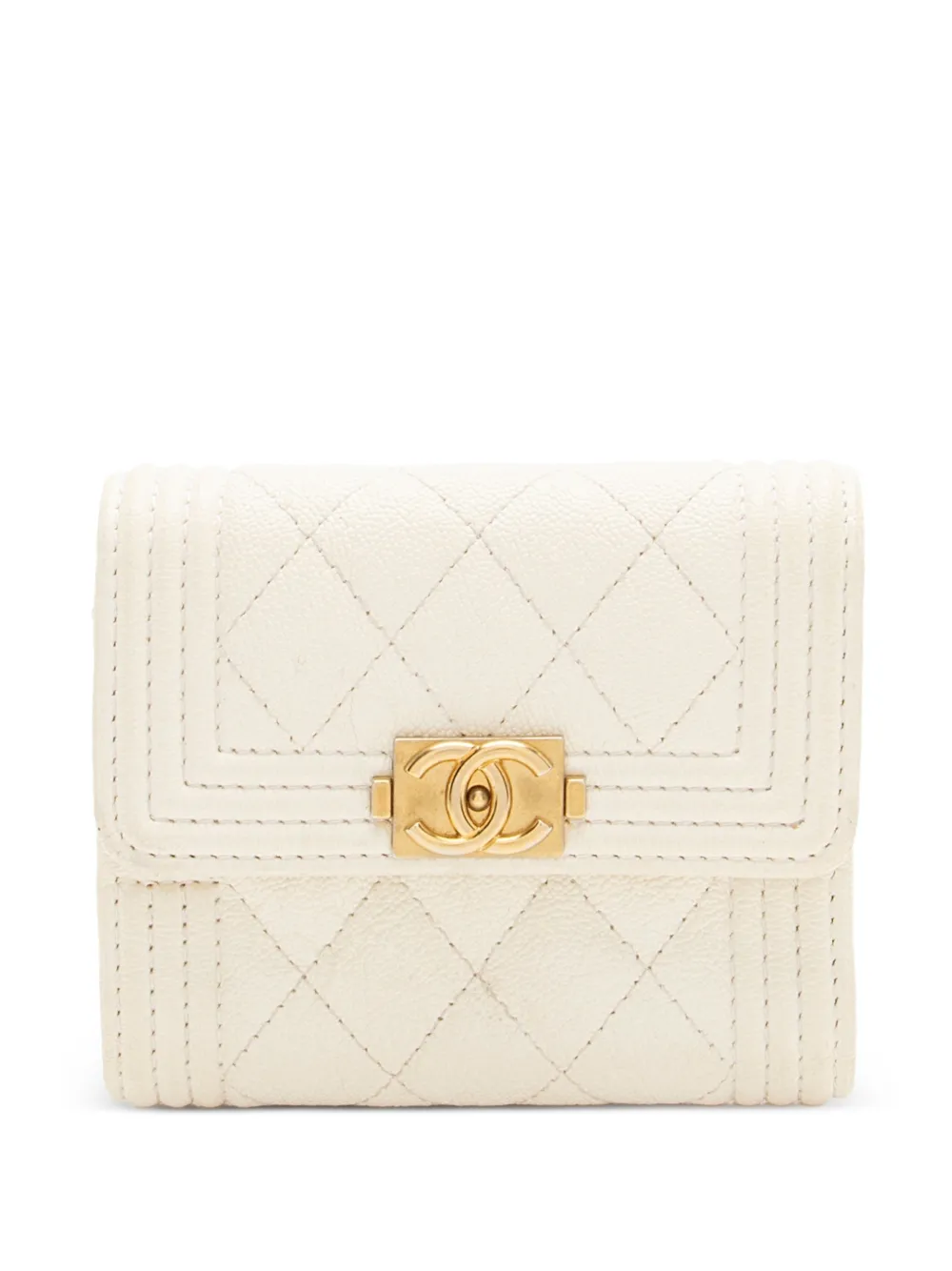 CHANEL Pre-Owned 2019 Boy CC wallet - Neutrals