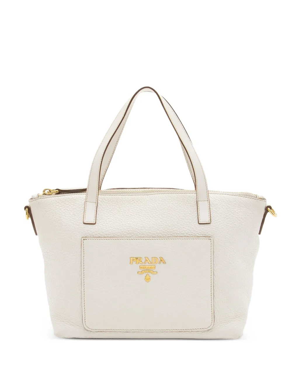 Prada Pre-Owned Vitello Daino pocket tote bag - Weiß