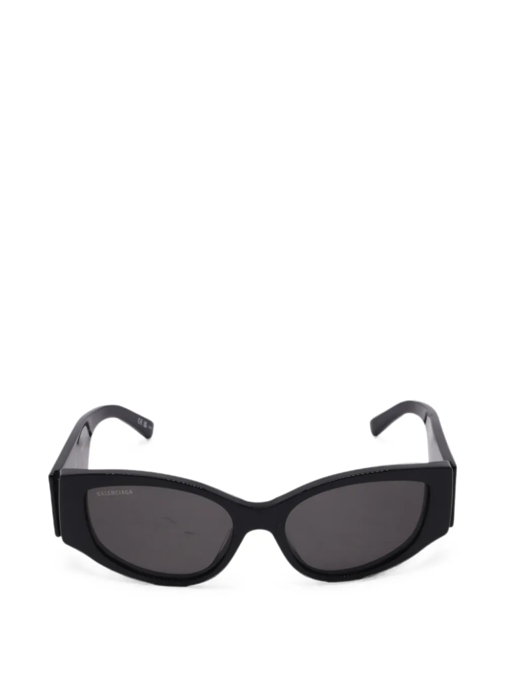 Balenciaga Pre-Owned Runde Bossy Sonnenbrille - Schwarz
