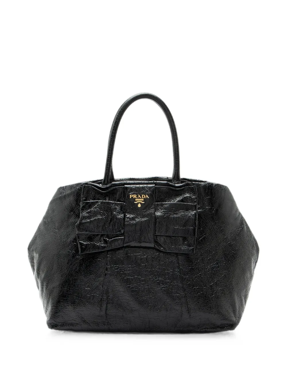 Prada Pre-Owned Nappa Fiocco bow tote bag - Black
