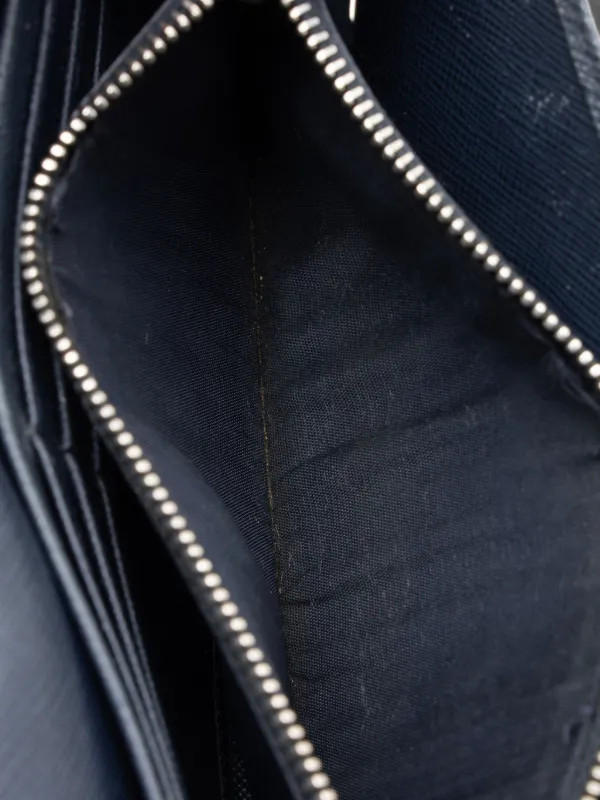 Prada Pre-Owned サフィアーノ スタッズ 財布 | ブルー | FARFETCH JP