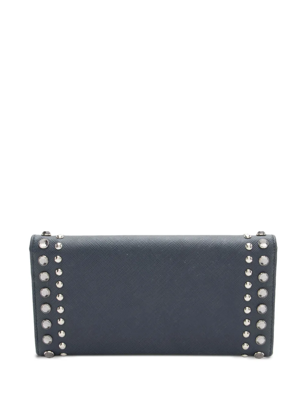 Prada Pre-Owned サフィアーノ スタッズ 財布 | ブルー | FARFETCH JP