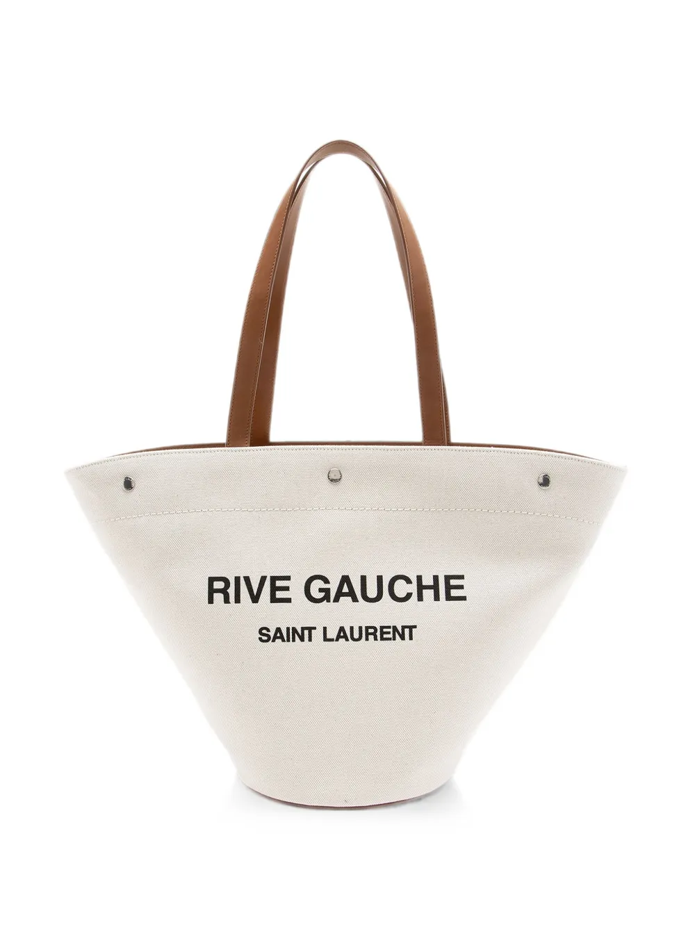 Saint Laurent Pre-Owned Rive Gauche trapezoid tote bag - Brown