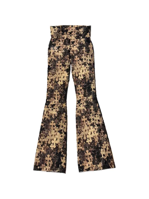 Chrome Hearts pantalones acampanados con cruz estampada