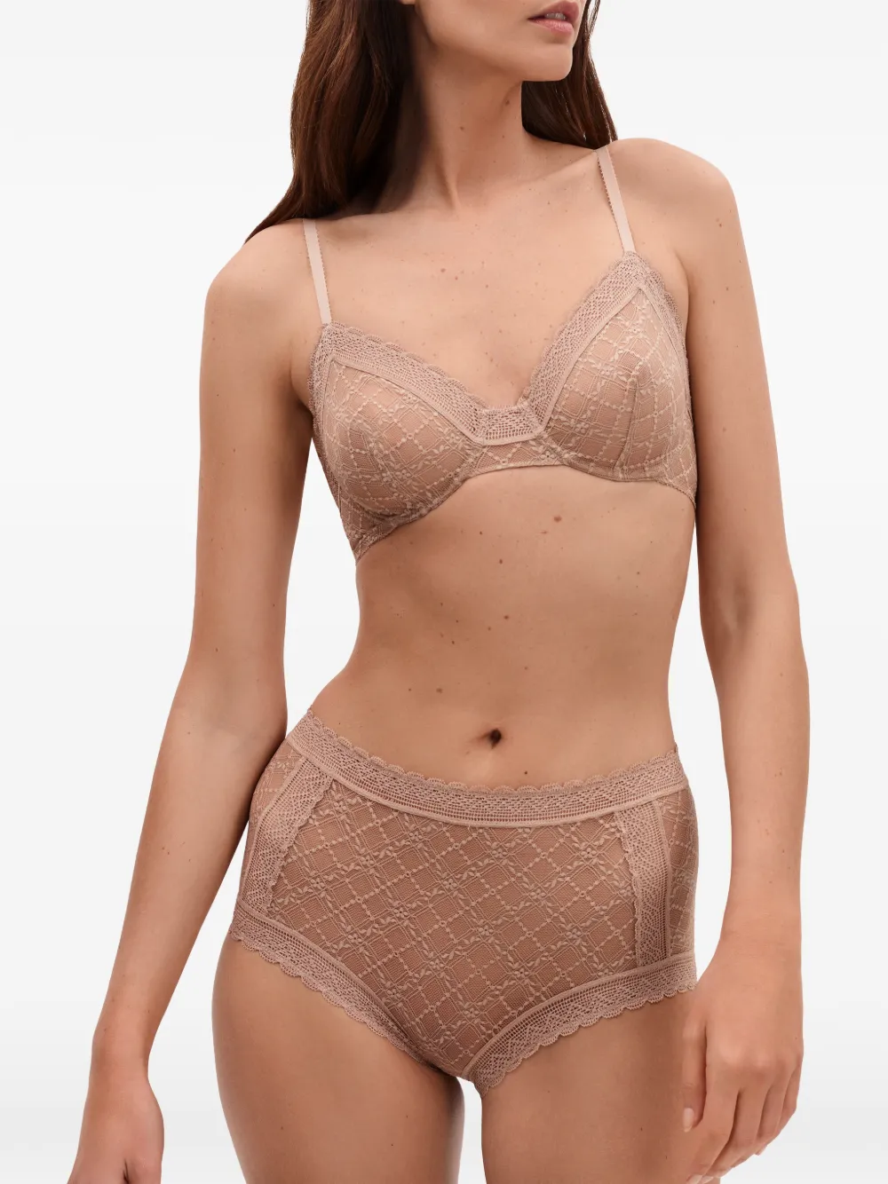 ERES Roseraie high-waisted briefs Beige