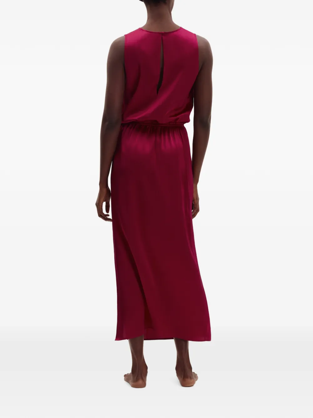 ERES Binôme Sleeveless Silk Maxi Dress in Pink, view 3