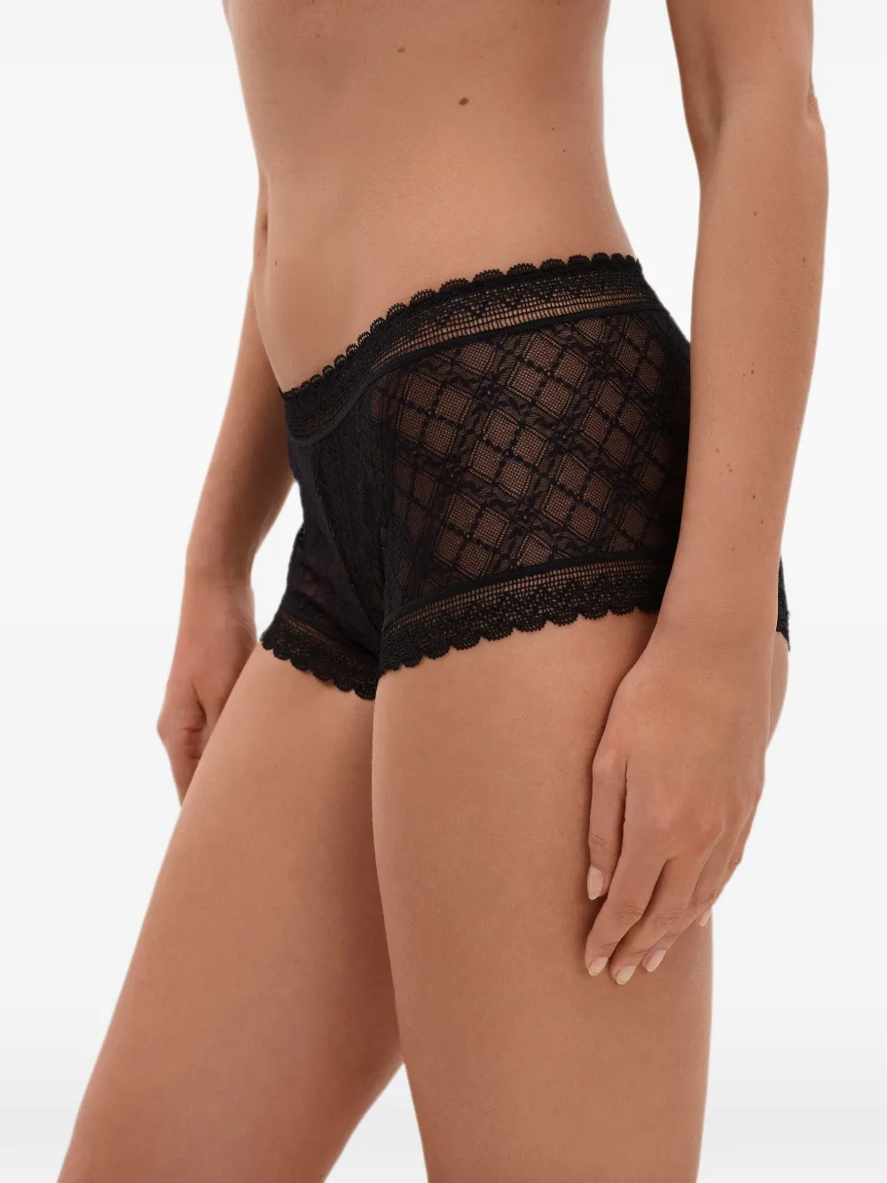 ERES Closerie shorts met kanten afwerking Zwart