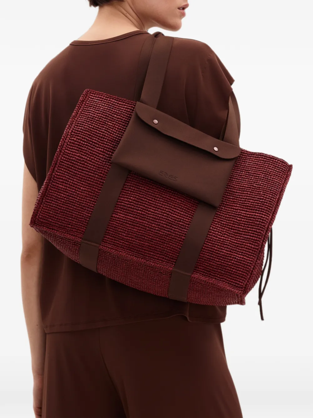 Eres Voyageur Tote Bag in Red, view 2