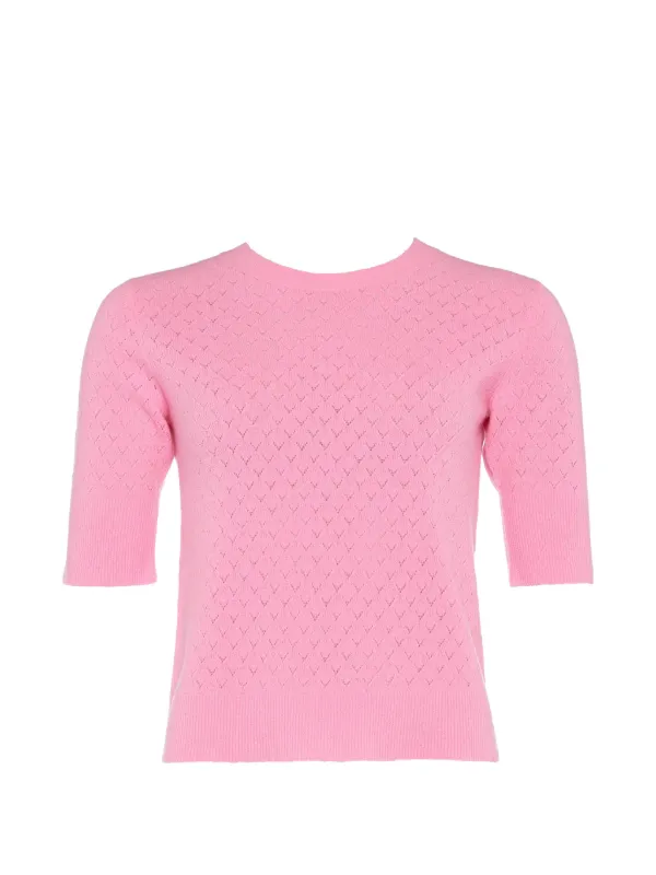 Eres Macaron Short-sleeve Sweater in Pink