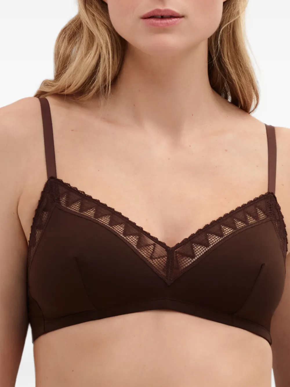 ERES Serenity triangel bh met kanten afwerking Bruin