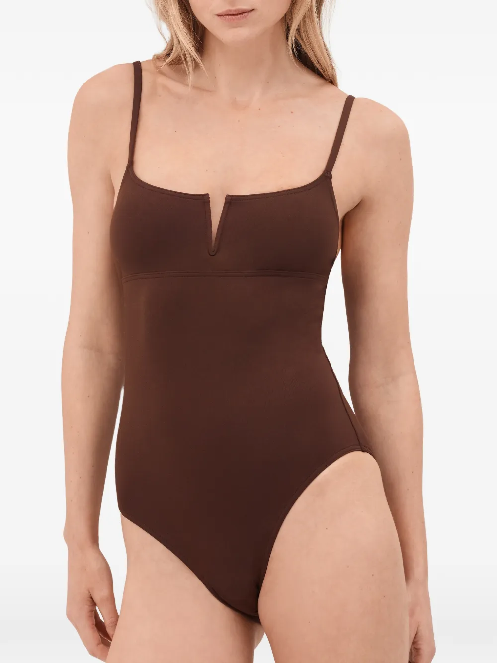 ERES Intense V-neck swimsuit Bruin