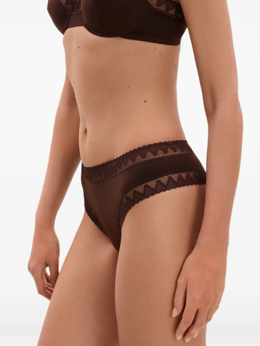 ERES Softly slip met kanten afwerking Bruin