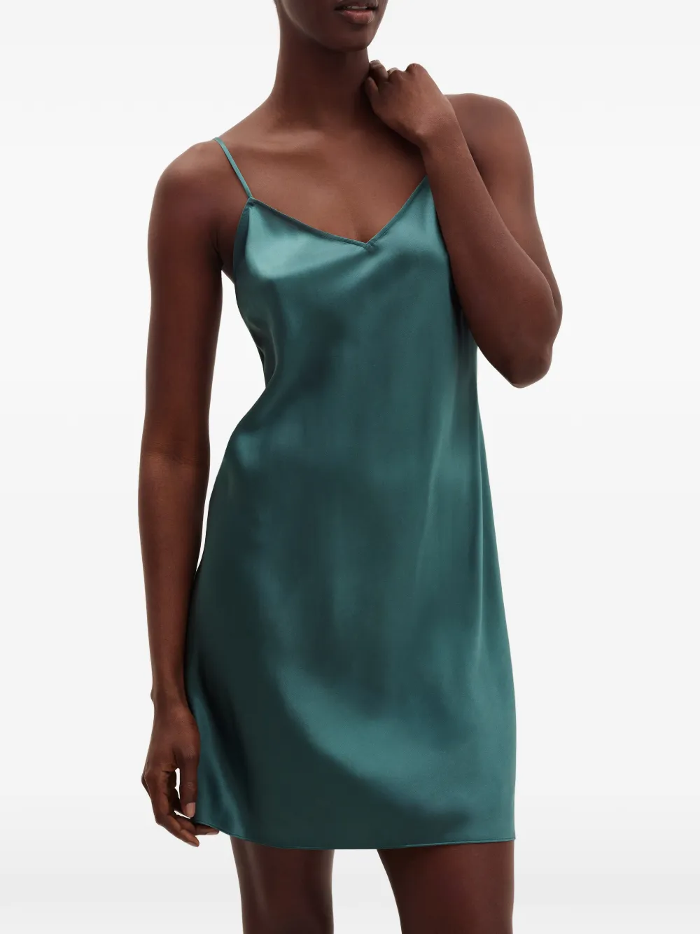 ERES Nouba silk slip dress Groen