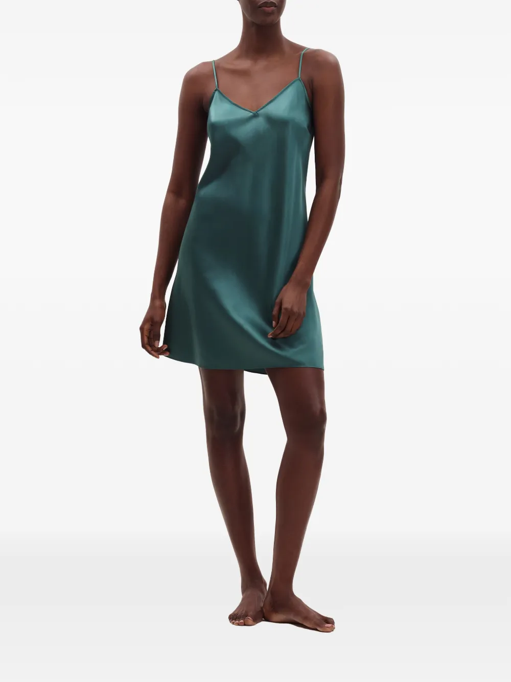 ERES Nouba silk slip dress Groen
