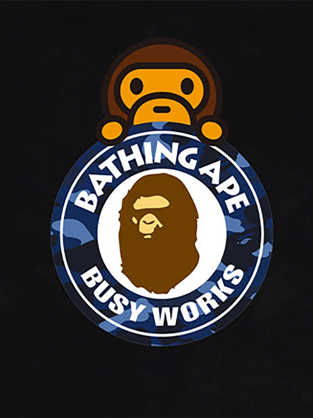 A BATHING APE T-shirt met print Zwart