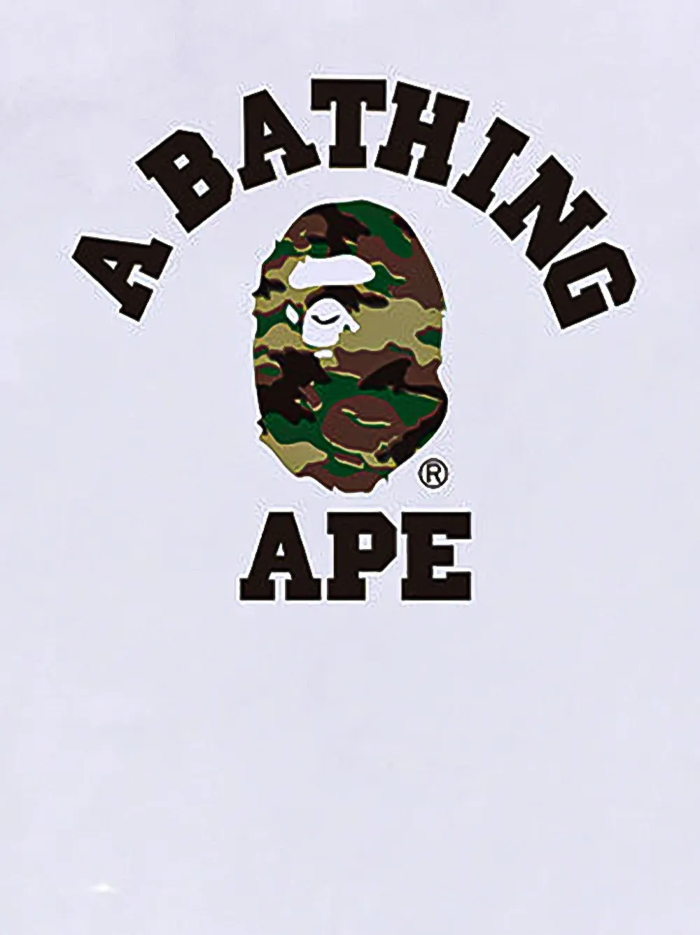 A BATHING APE Glitch Woodland Camo T-shirt Wit