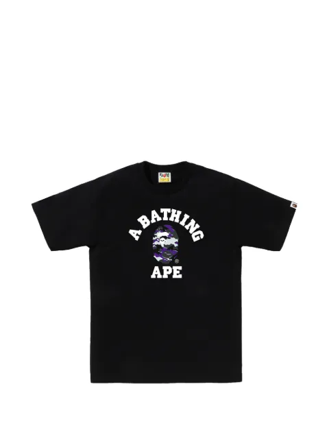 A BATHING APE® Glitch Woodland Camo College T-shirt