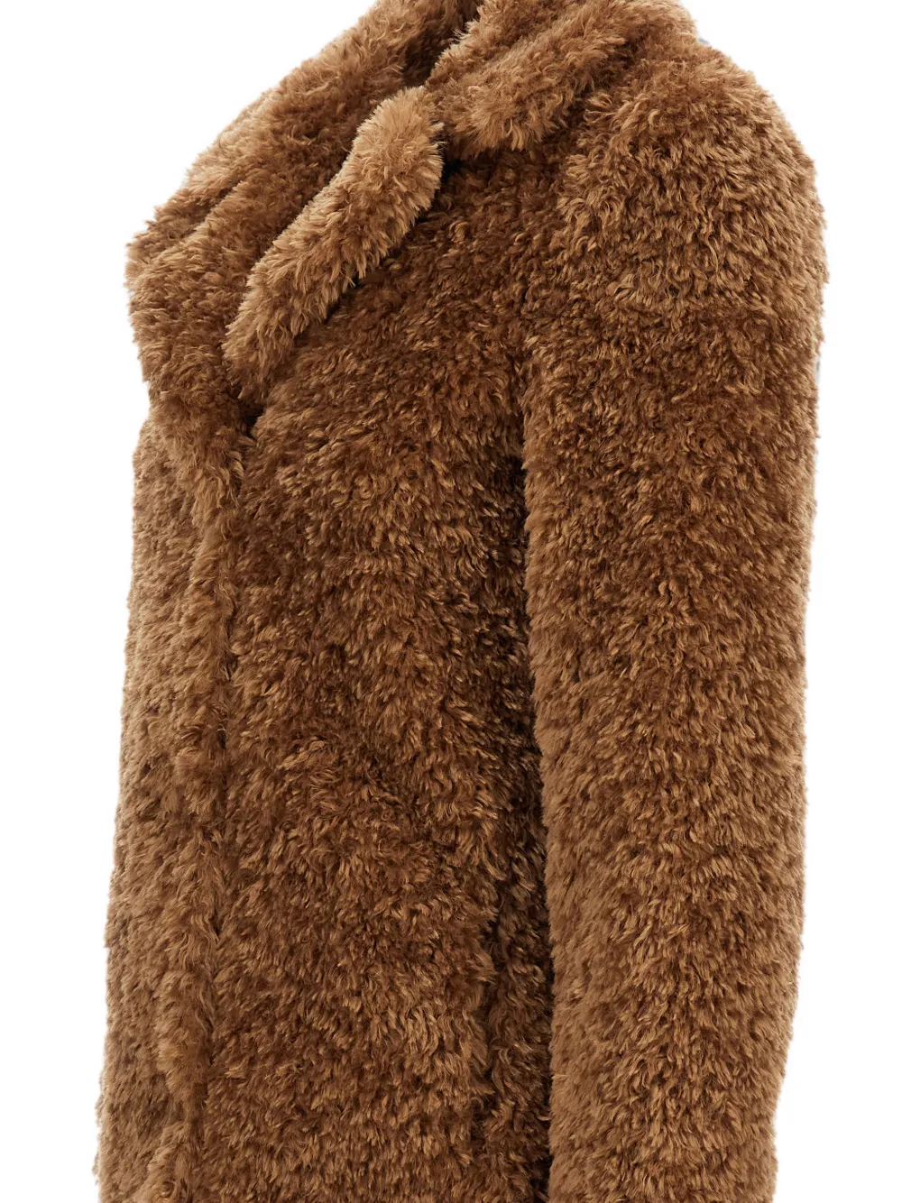 Herno Jas met revers en imitatiebont Bruin