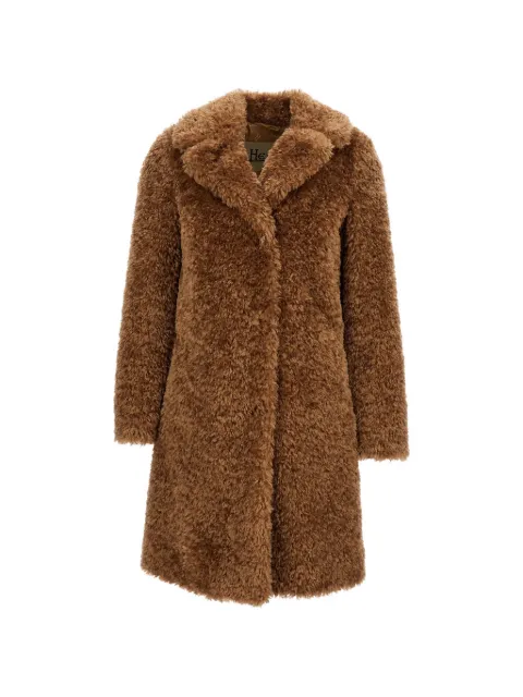 Herno faux-fur lapel-collar coat