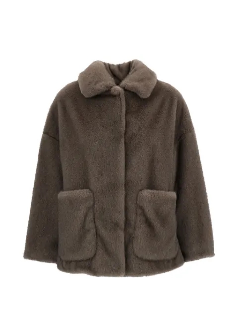 Herno faux-fur patch-pocket jacket
