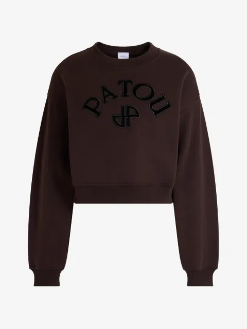 Patou cropped sweater med logomærke
