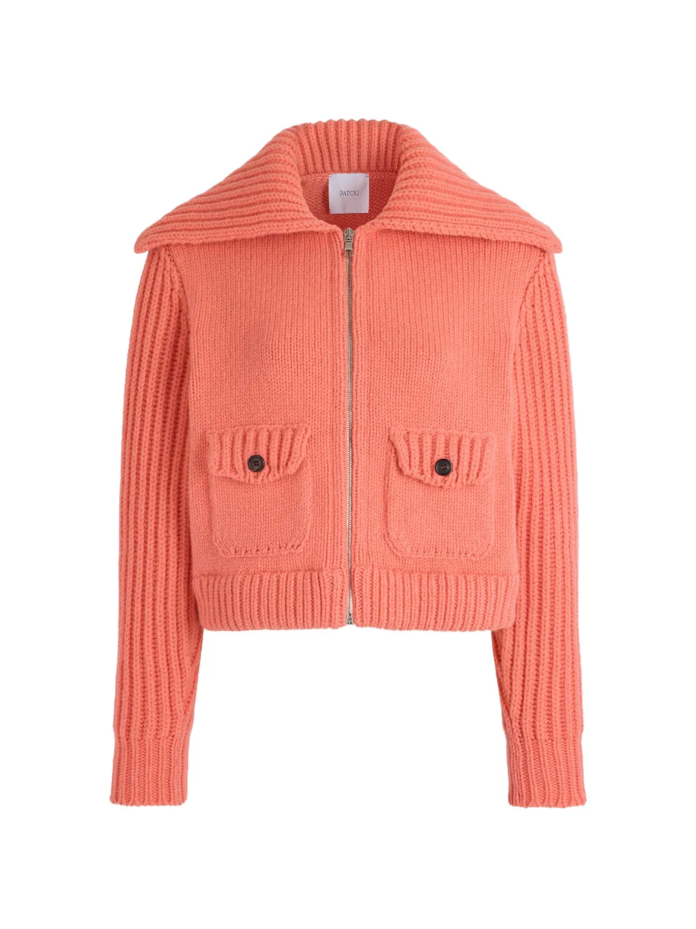 Patou Maglione a coste con zip - Arancione