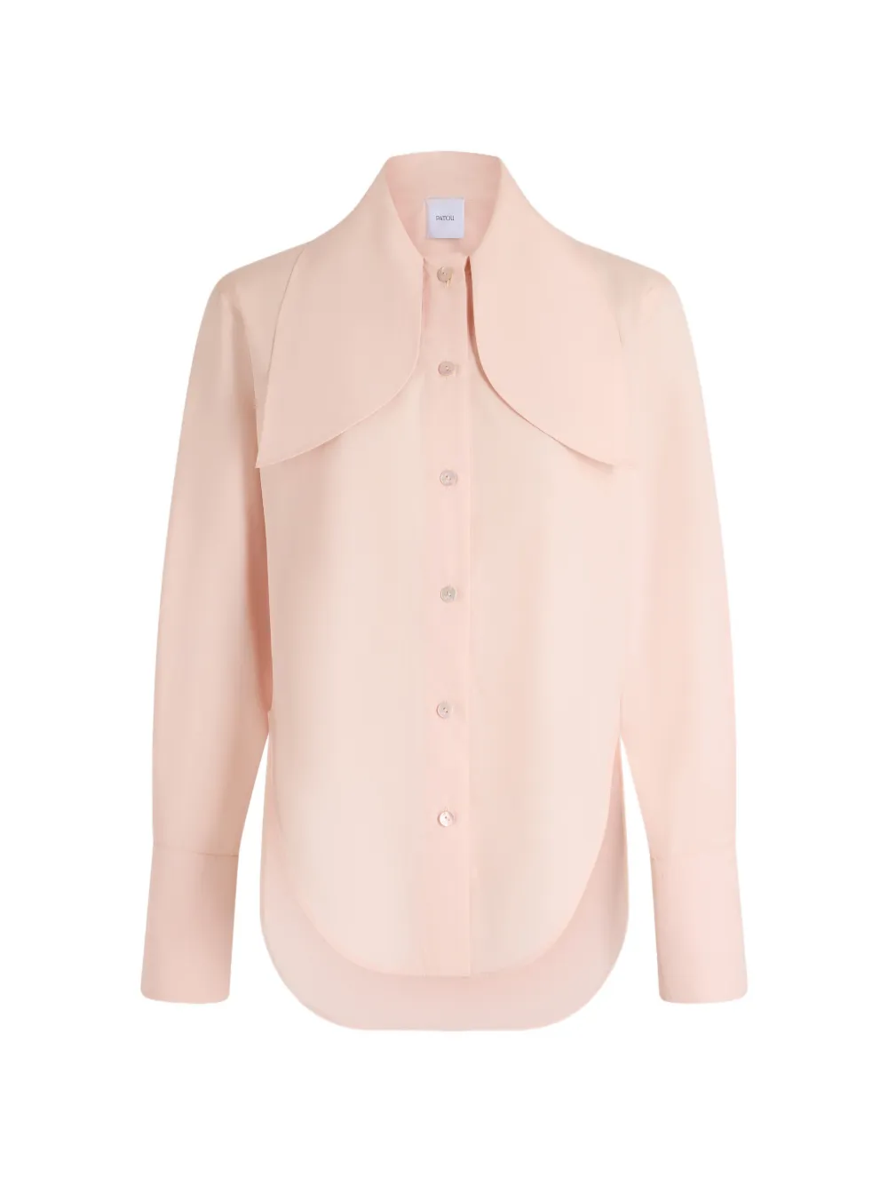 Patou oversized-collar button-up blouse - Rosa
