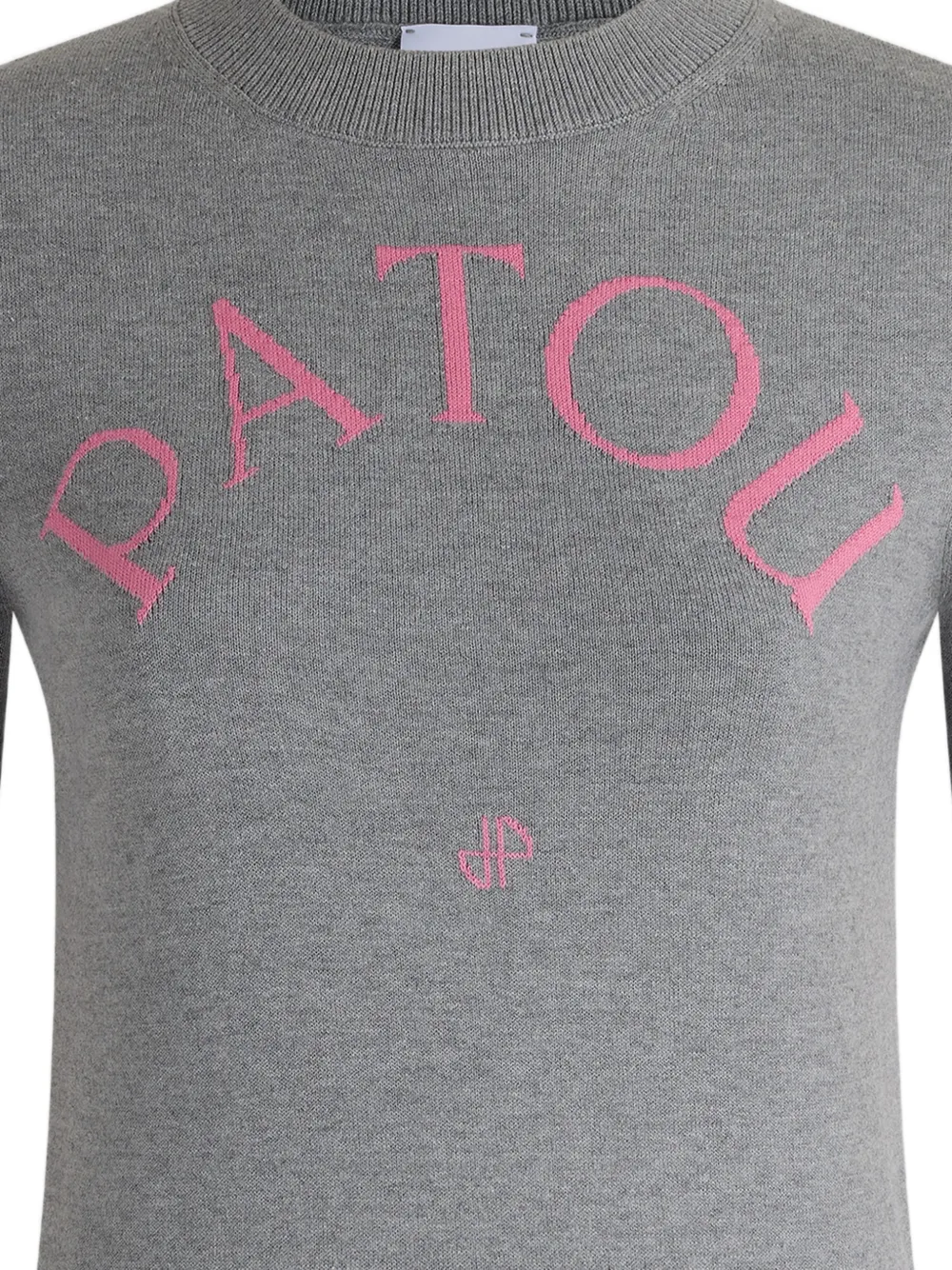 Patou Trui met jacquard en korte mouwen Grijs