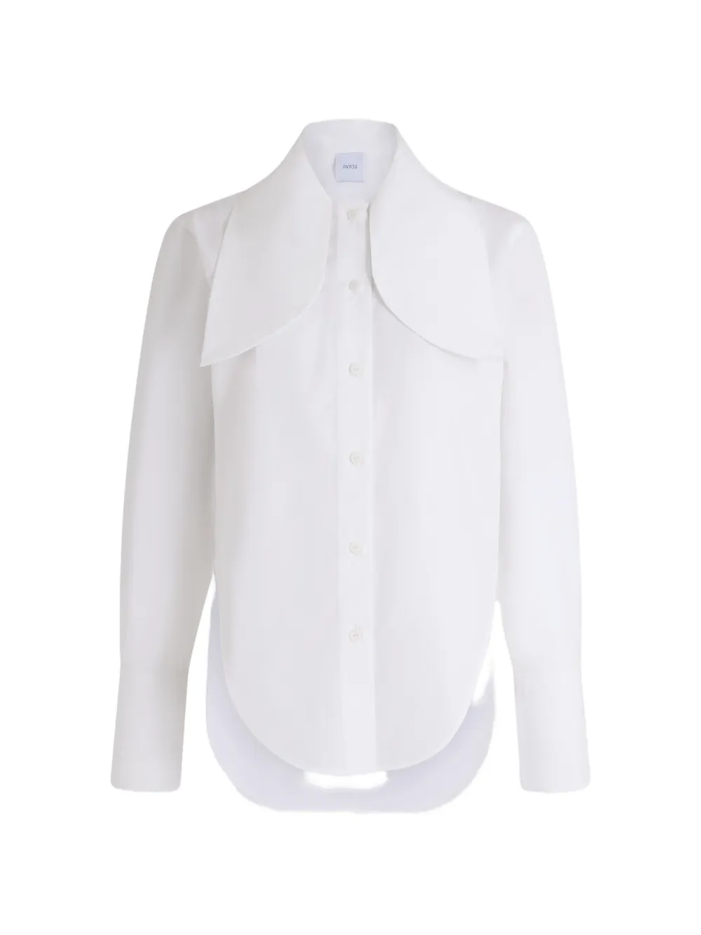 Patou Blouse met oversized kraag Wit