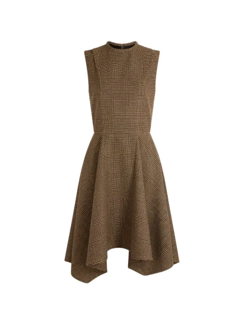 Patou midi check handkerchief dress