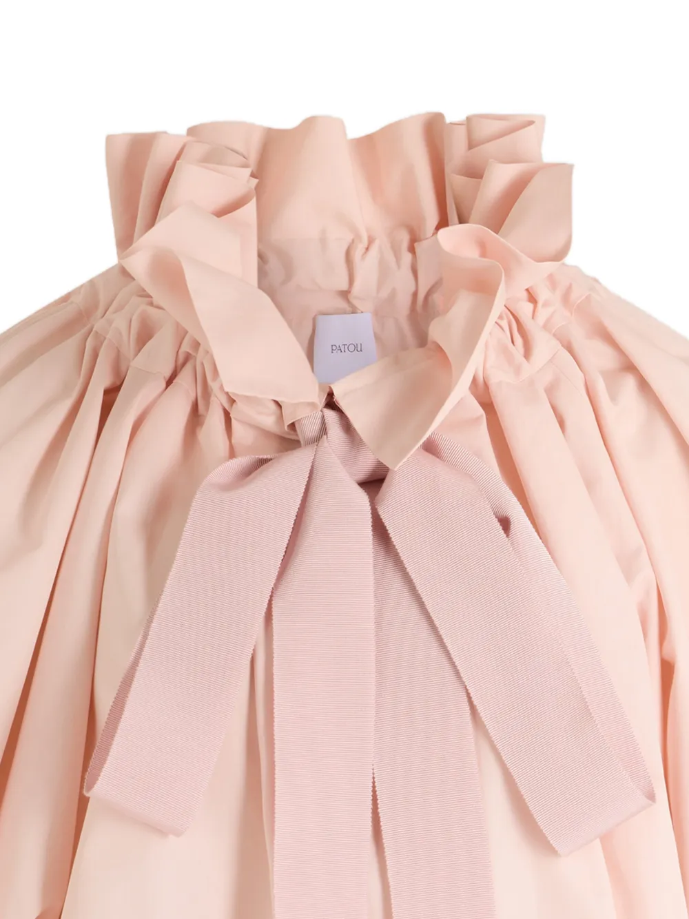 Patou Top met strik-detail en ruches Roze