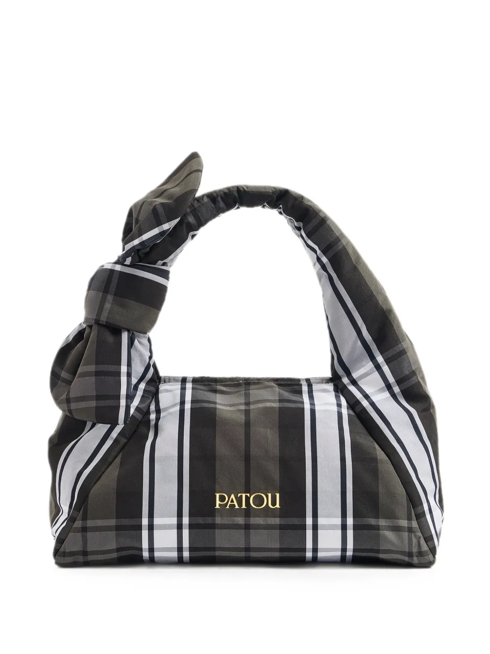 Patou Borsa tote a quadri - Marrone