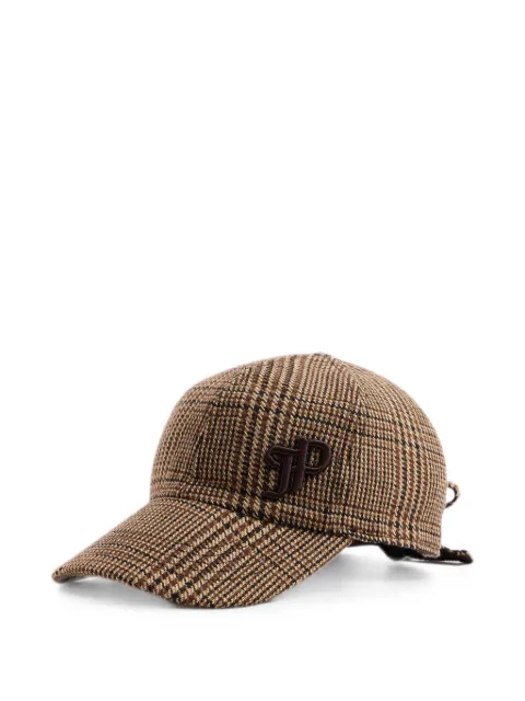 Patou check-pattern knot baseball cap