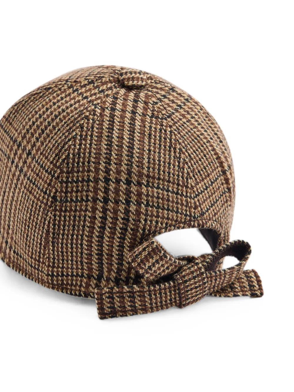 Patou Geruite honkbalpet met geknoopt detail Beige