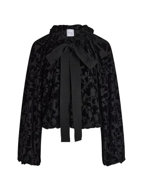 Patou bow-detail devoré top