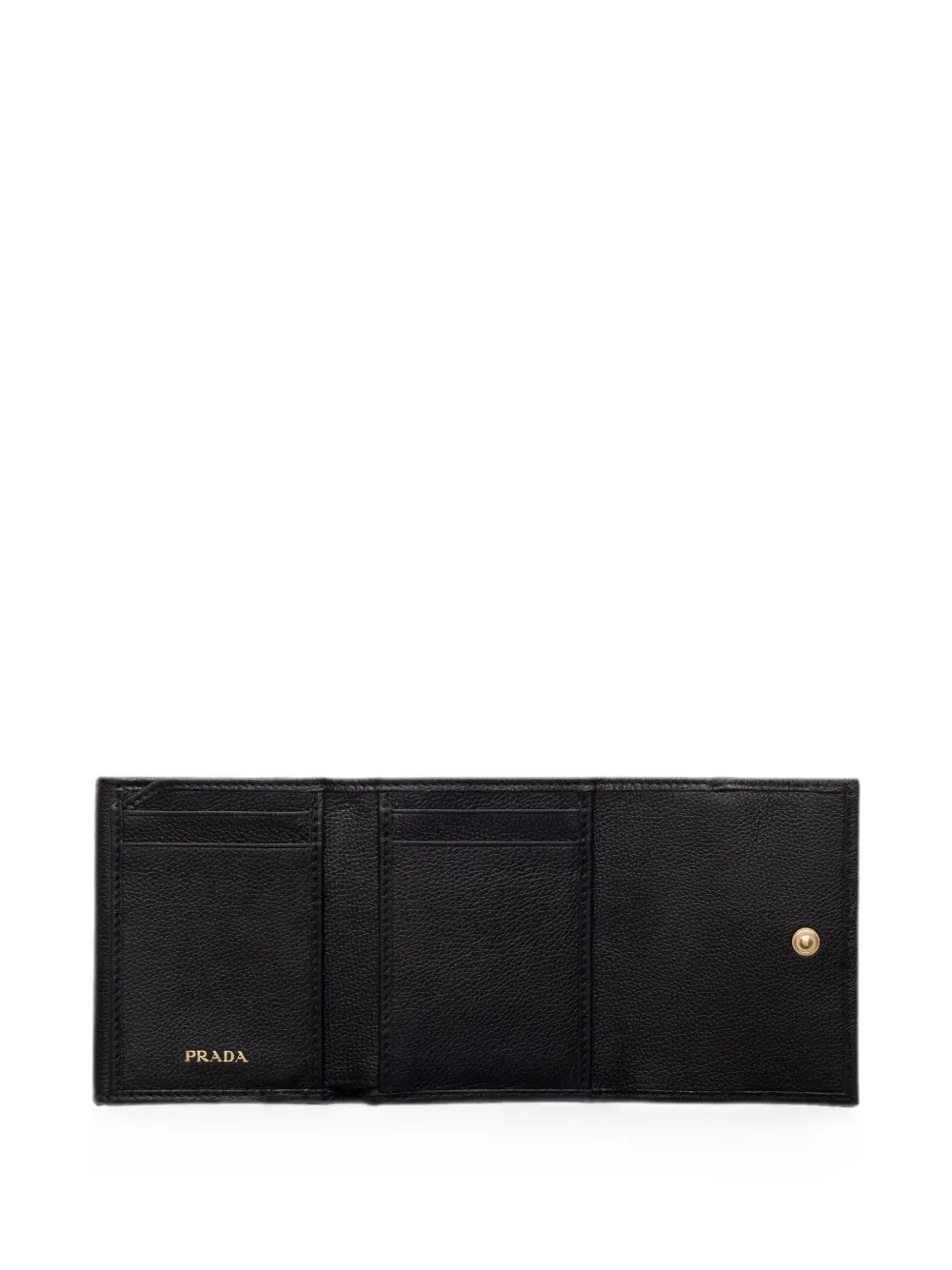 Prada Small Leather Wallet In Black