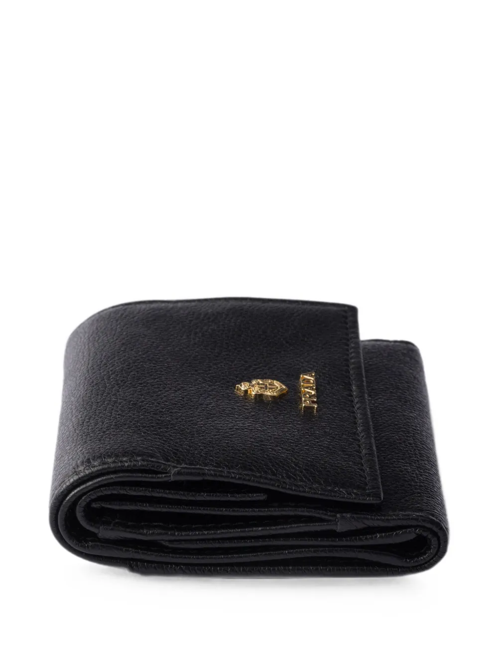 Prada Small Leather Wallet In Black