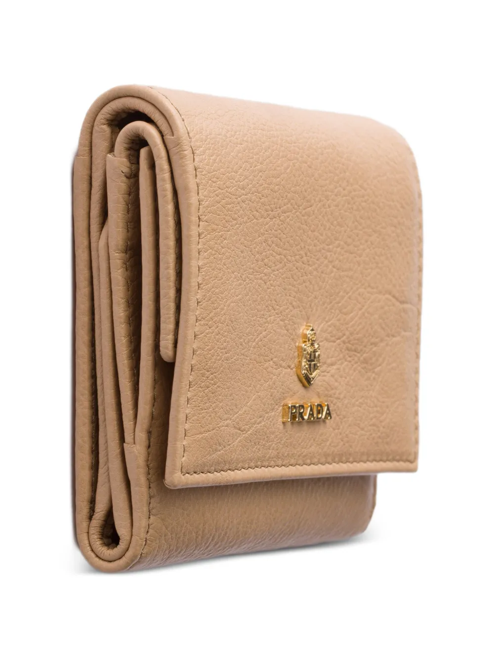 Prada Leren portemonnee Beige