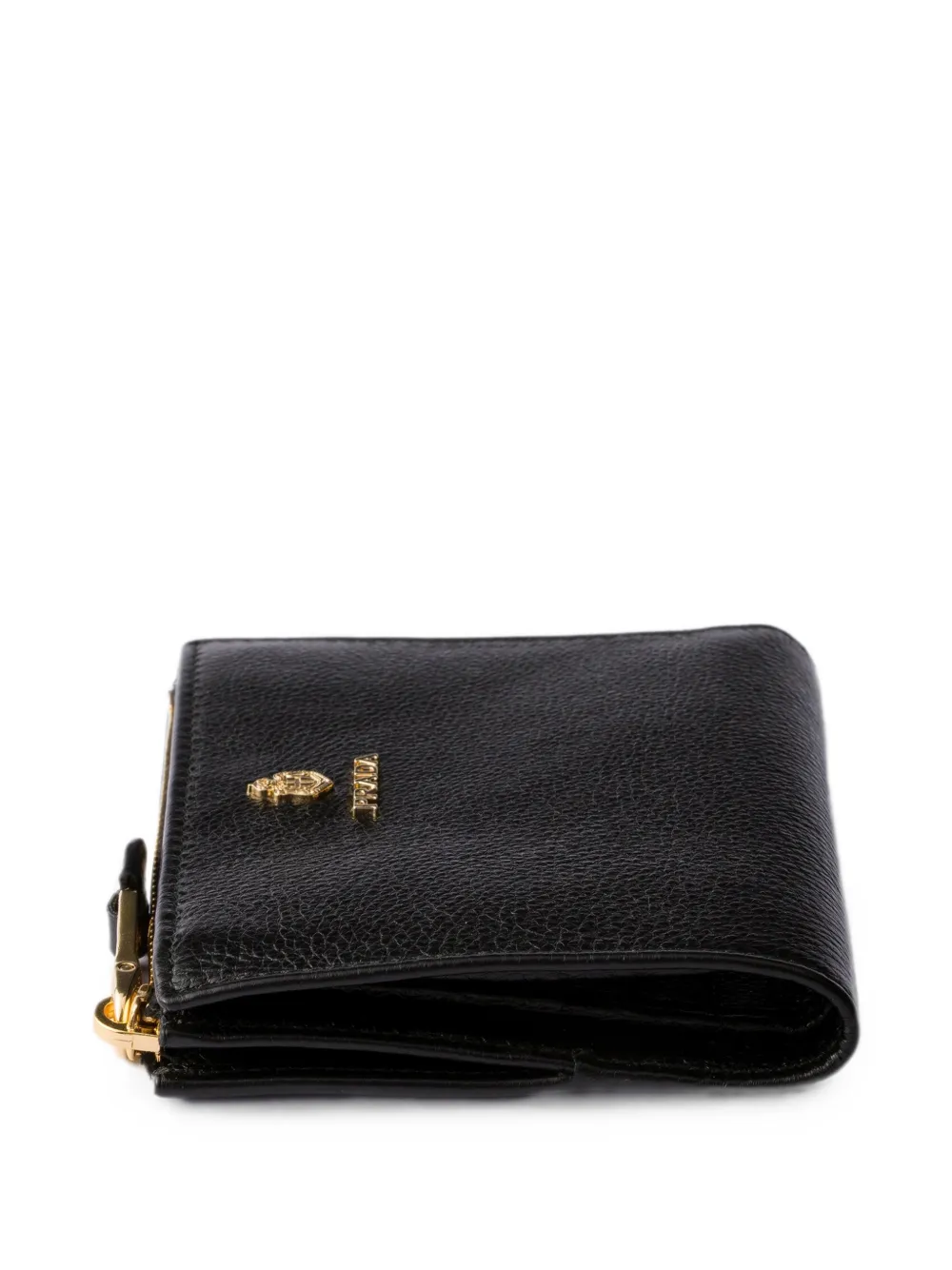 Prada Leren portemonnee Zwart