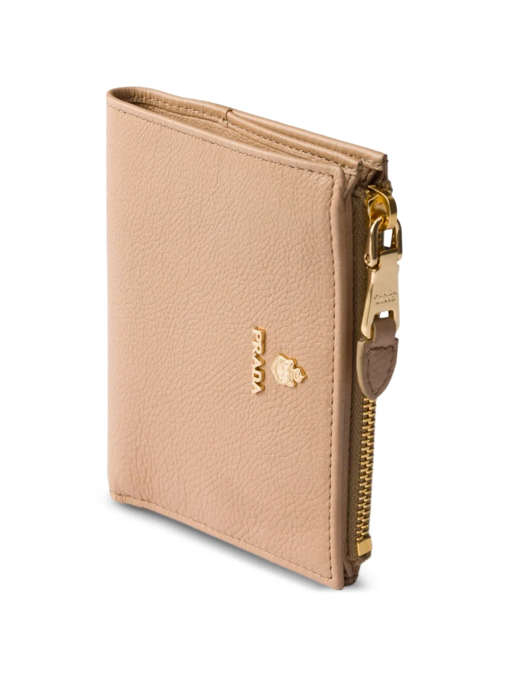 Prada Leren portemonnee Beige