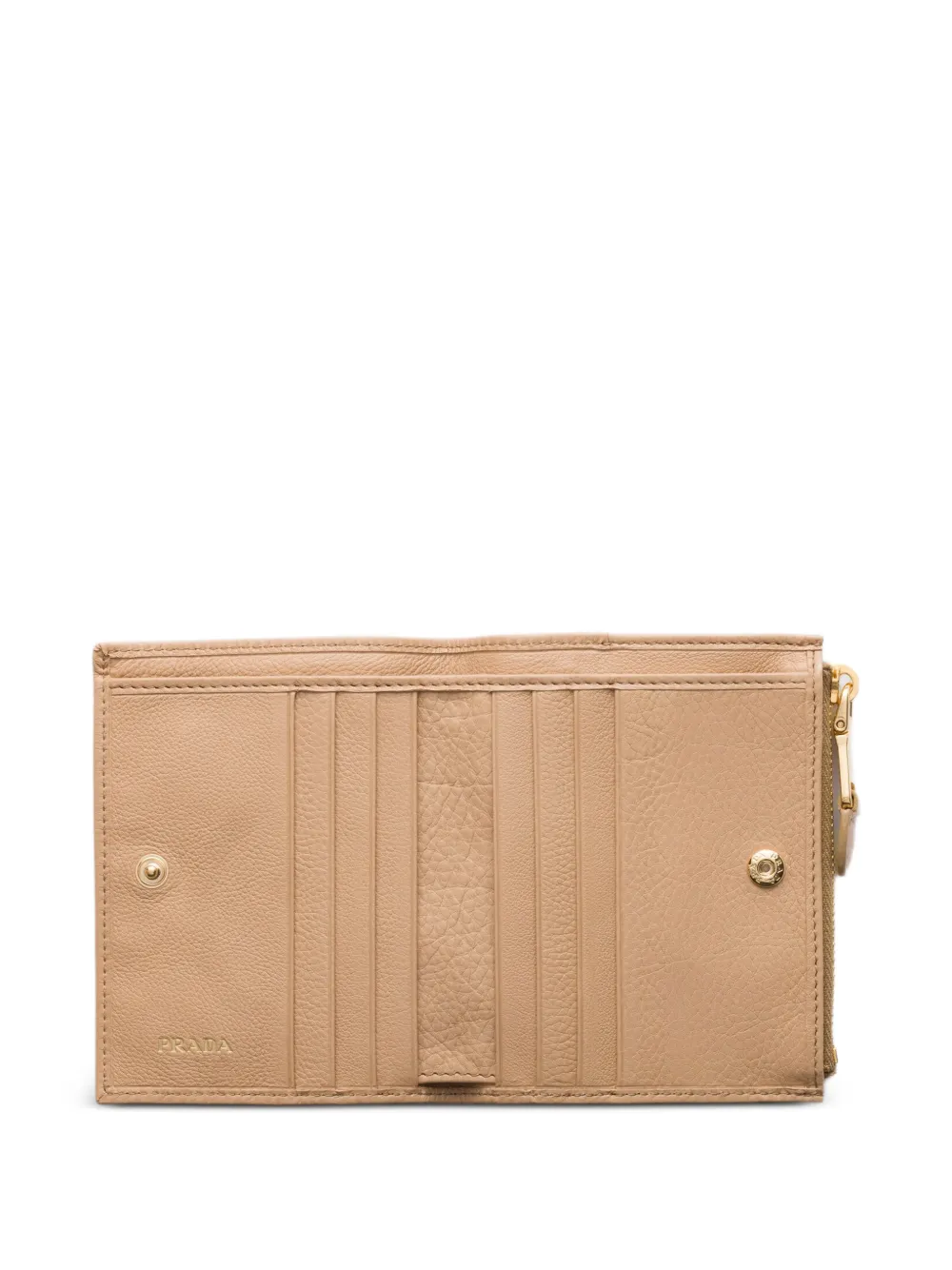Prada Leren portemonnee Beige