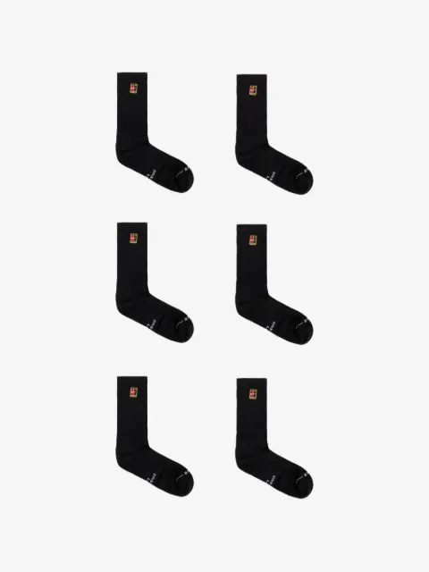Nike logo-patch ribbed-knit socks (set of three)