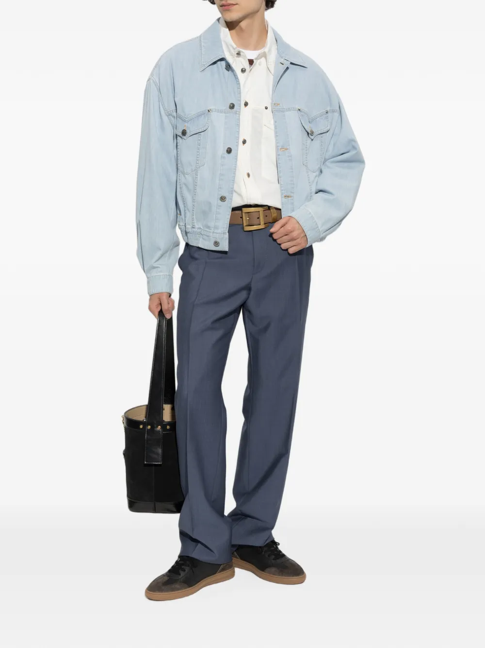Versace Plooibroek Blauw