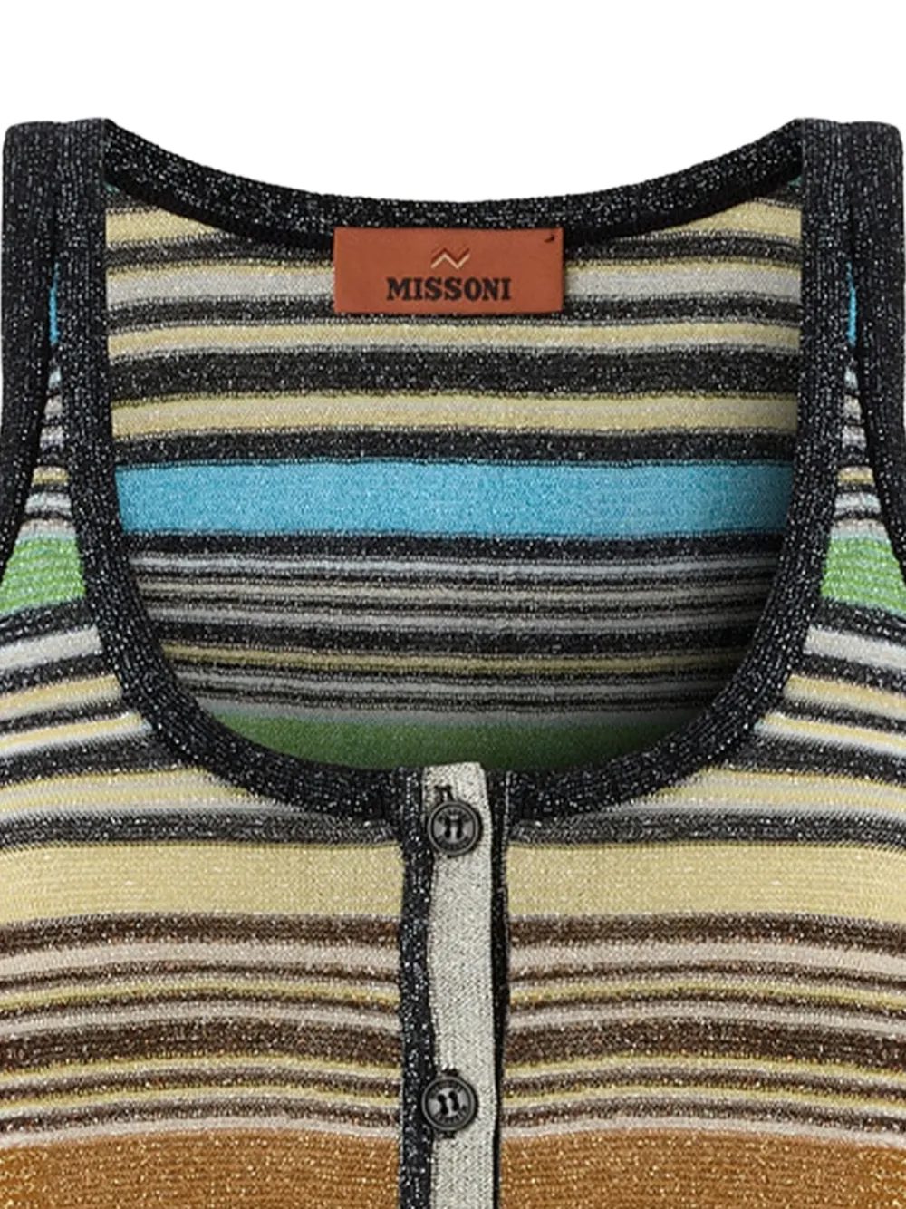 Missoni Metallic gebreide tanktop met strepen Blauw