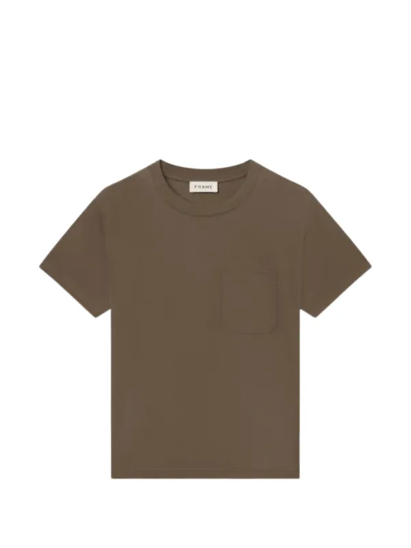 Frame Chest-pocket T-shirt in Brown