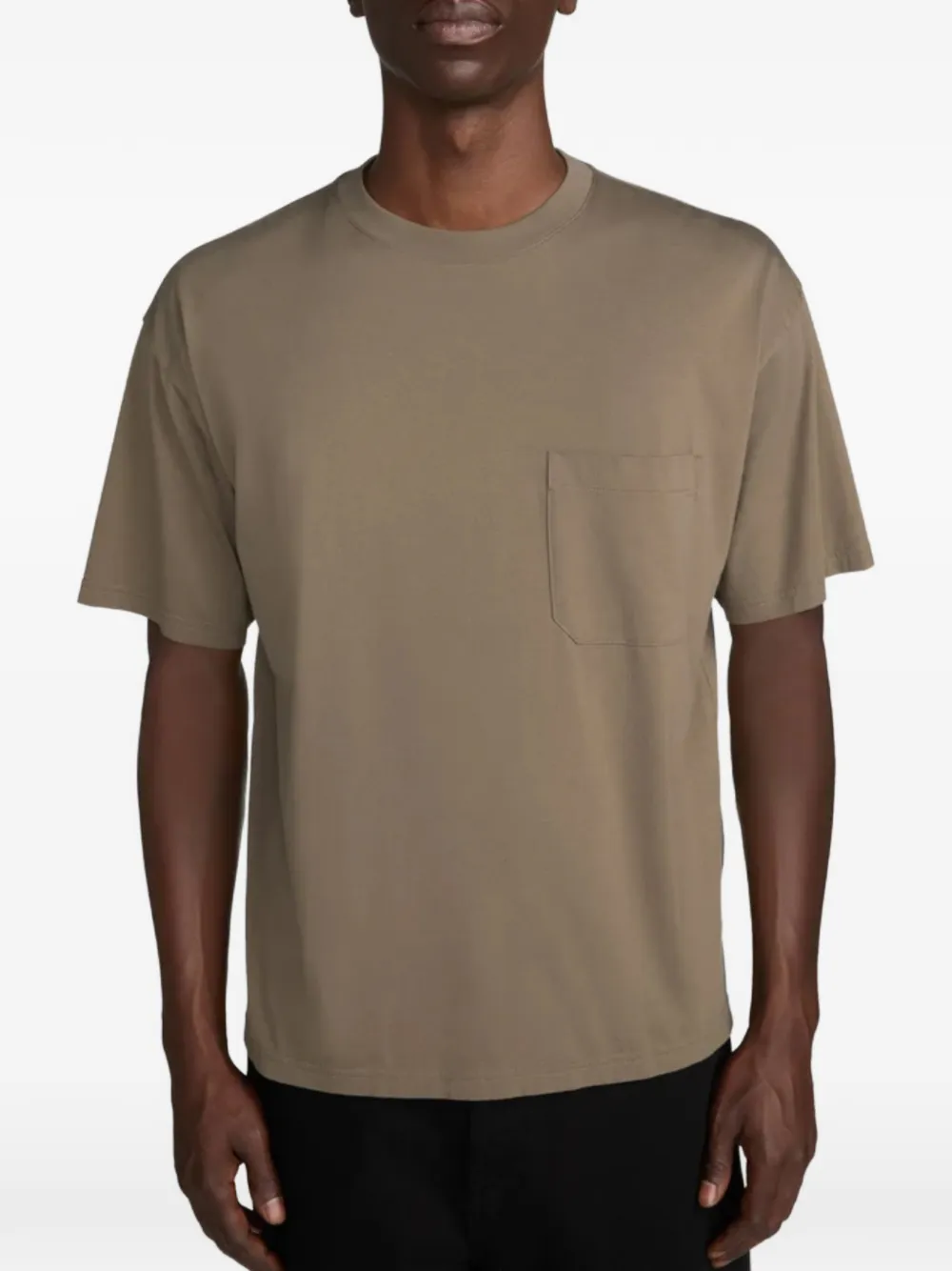 FRAME T-shirt met borstzak Bruin