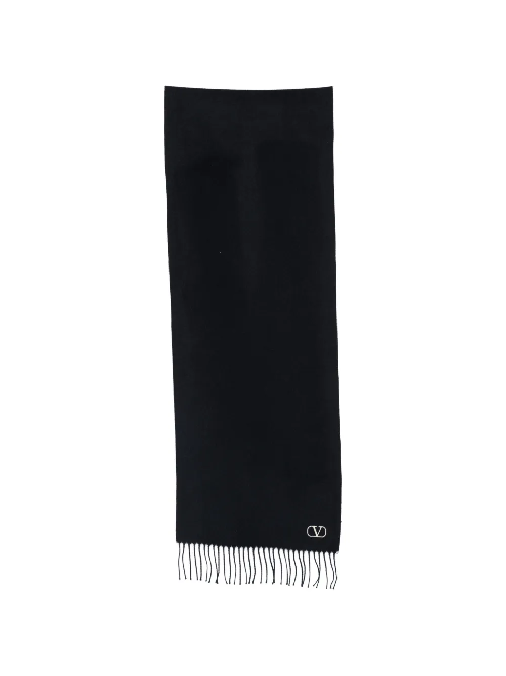 Valentino Garavani VLogo Signature fringed scarf - Blu