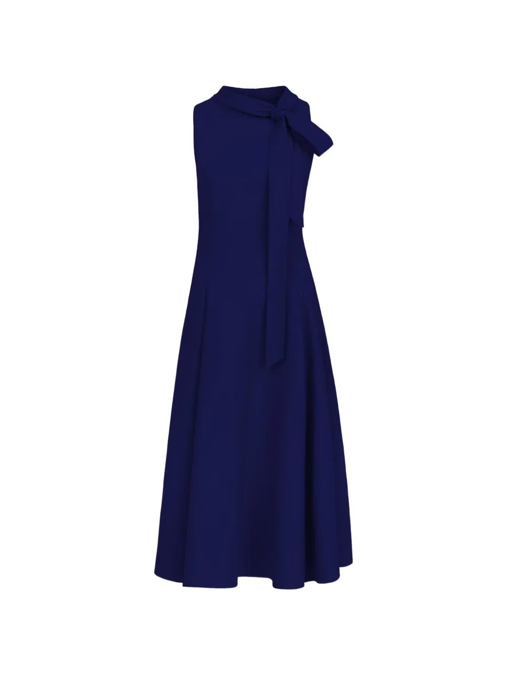 Oscar de la Renta Abito midi svasato con fiocco - Blu