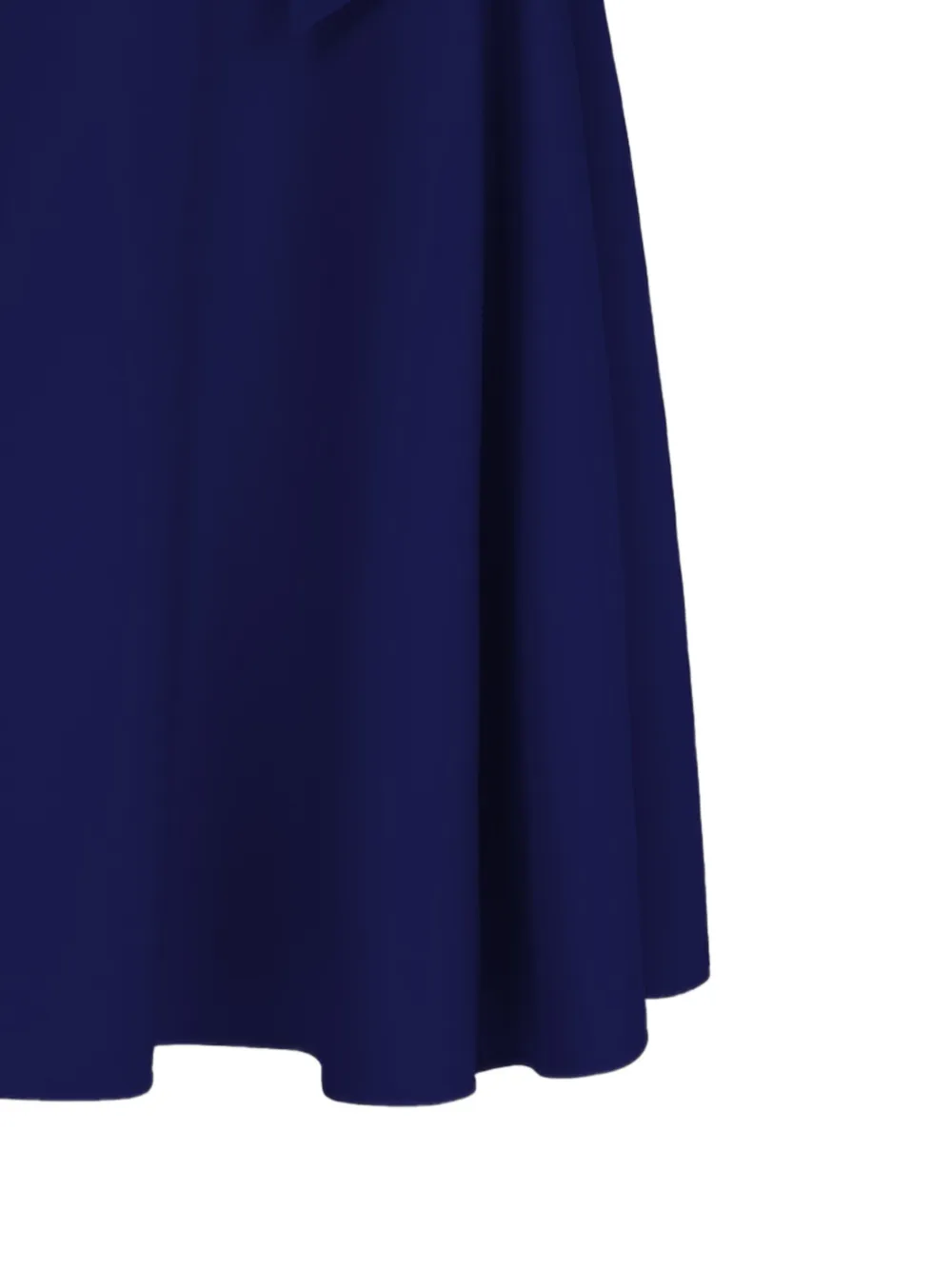 Oscar de la Renta Mouwloze flared midi-jurk met strik-detail Blauw